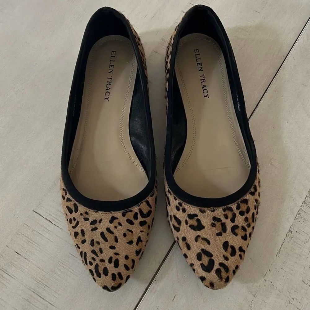 Animal Print Hair Calf Ballet Flats